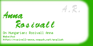 anna rosivall business card